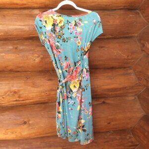 My Bump Floral Feminine Maternity Dress  Made in USA EUC Size Medium